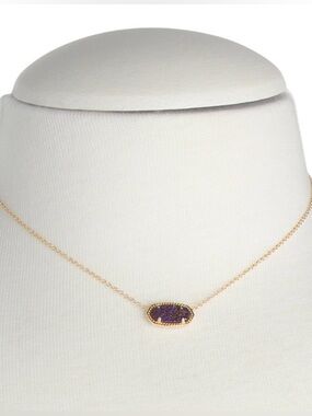 Kendra Scott Elisa Plum Drusy Necklace
